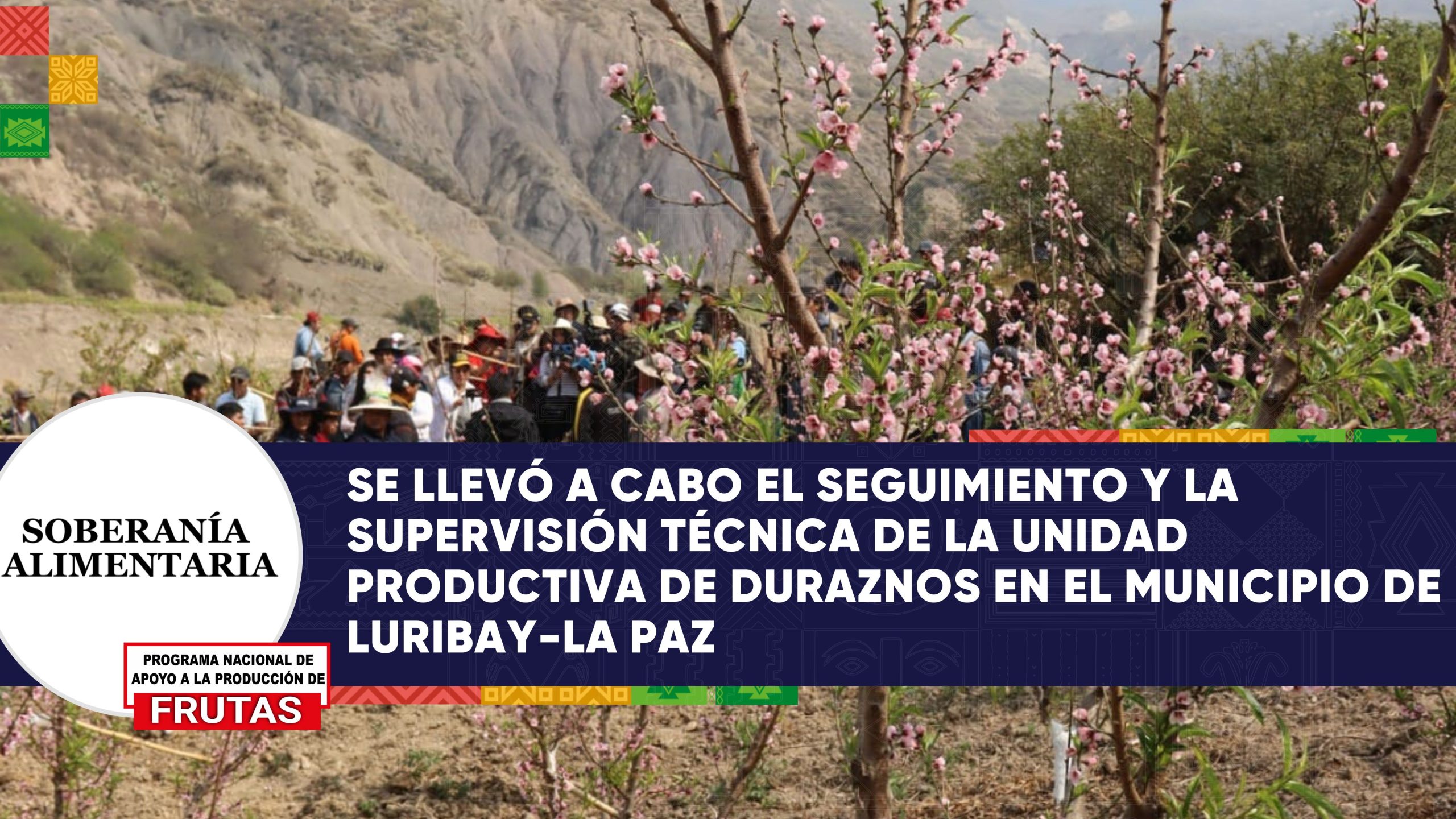 SEGUIMIENTO Y LA SUPERVISIÓN TÉCNICA DE LA UNIDAD PRODUCTIVA DE DURAZNOS EN EL MUNICIPIO DE LURIBAY