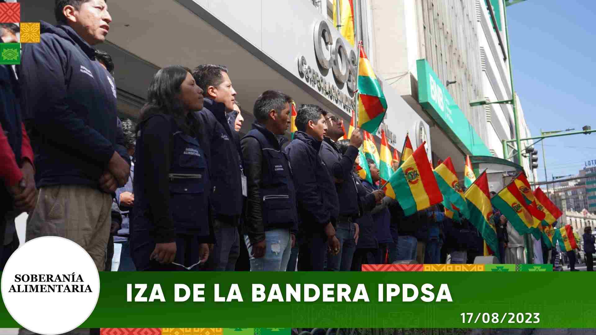 Iza de la bandera IPDSA 17 Agosto